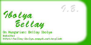 ibolya bellay business card